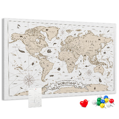 Nástěnka Mapa starověkého světa s geografickými detaily