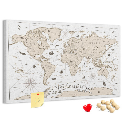 Nástěnka Mapa starověkého světa s geografickými detaily