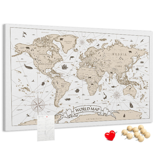 Nástěnka Mapa starověkého světa s geografickými detaily