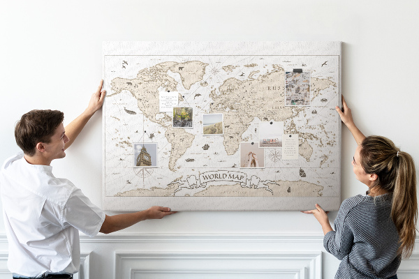 Nástěnka Mapa starověkého světa s geografickými detaily