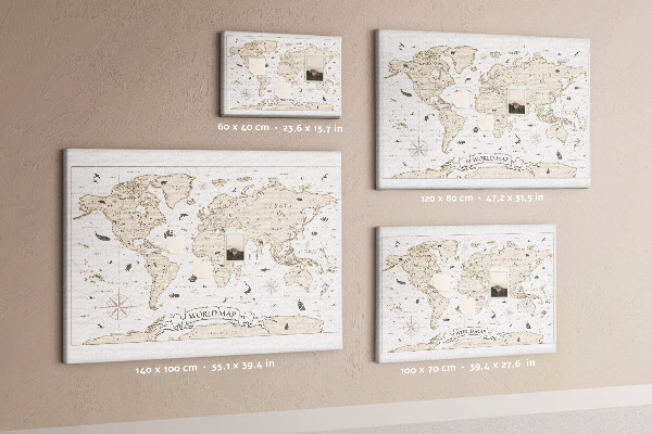 Nástěnka Mapa starověkého světa s geografickými detaily