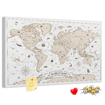 Nástěnka Mapa starověkého světa s geografickými detaily