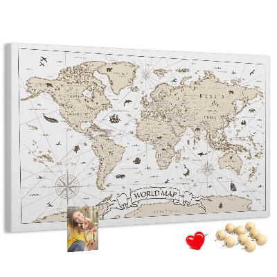 Nástěnka Mapa starověkého světa s geografickými detaily