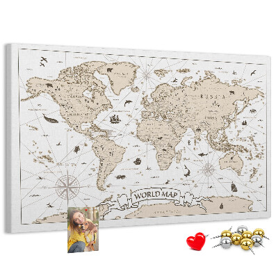 Nástěnka Mapa starověkého světa s geografickými detaily