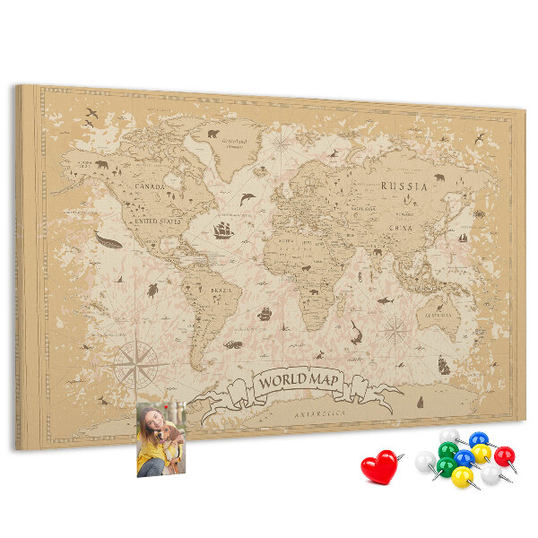 Fětská nástěnka Mapa starověkého světa s geografickými detaily