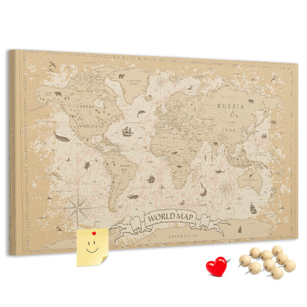 Fětská nástěnka Mapa starověkého světa s geografickými detaily