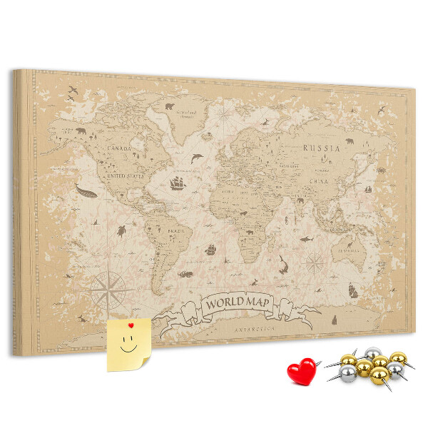Fětská nástěnka Mapa starověkého světa s geografickými detaily