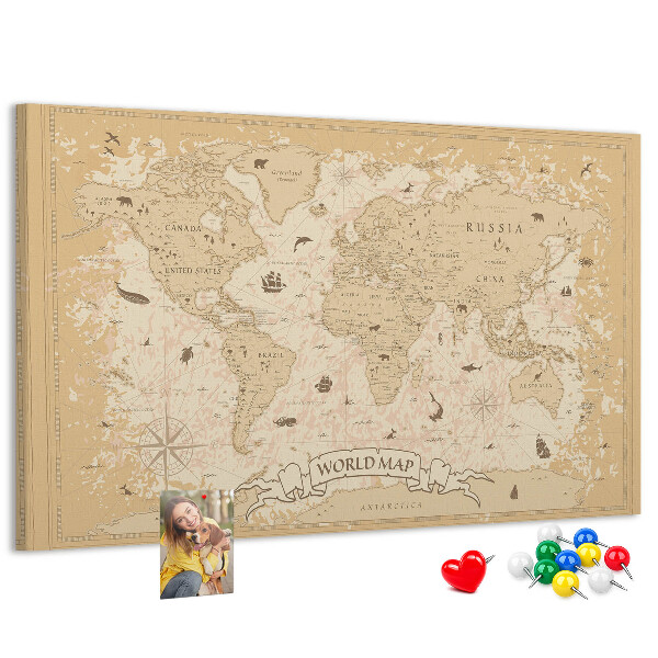 Fětská nástěnka Mapa starověkého světa s geografickými detaily