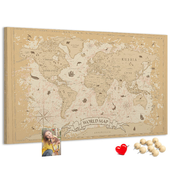 Fětská nástěnka Mapa starověkého světa s geografickými detaily