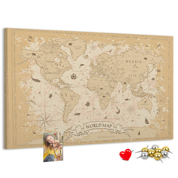 Fětská nástěnka Mapa starověkého světa s geografickými detaily