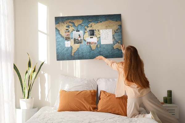 Korková nástěnka Mapa starověkého světa s kompasem
