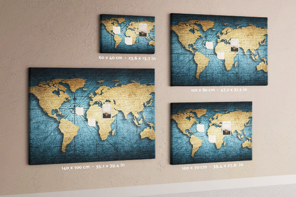 Korková nástěnka Mapa starověkého světa s kompasem