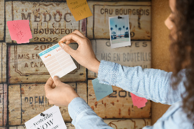 Nástěnka Zátky na víno v různých provedeních