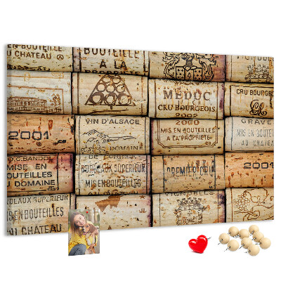 Nástěnka Zátky na víno v různých provedeních