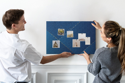 Korková nástěnka Elegantní geometrické vzory v odstínech modré