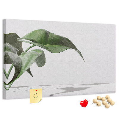 Nástěnka Jemné listy na minimalistickém pozadí