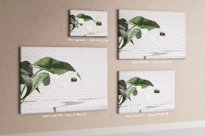 Nástěnka Jemné listy na minimalistickém pozadí