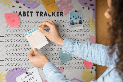 Nástěnka Tropický vzor s listy a tečkami