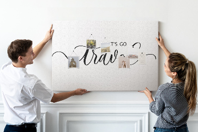 Korková nástěnka Cestovní inspirace v elegantním stylu