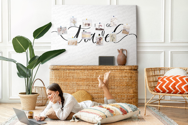 Korková nástěnka Cestovní inspirace v elegantním stylu