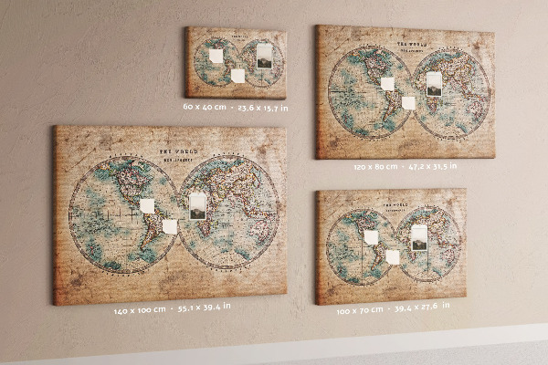 Korková nástěnka Mapa starověkého světa s barevnými obrysy