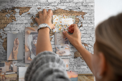 Korková nástěnka Mapa světa na cihlovou zeď