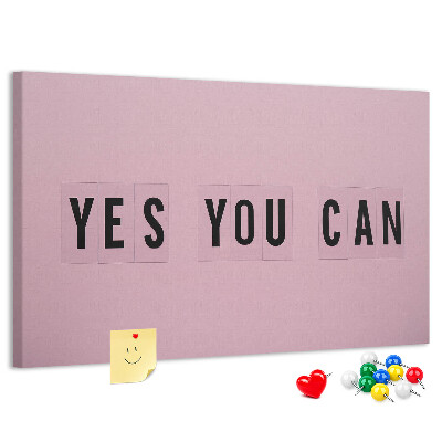Nástěnka Téma pozitivního myšlení a motivace.