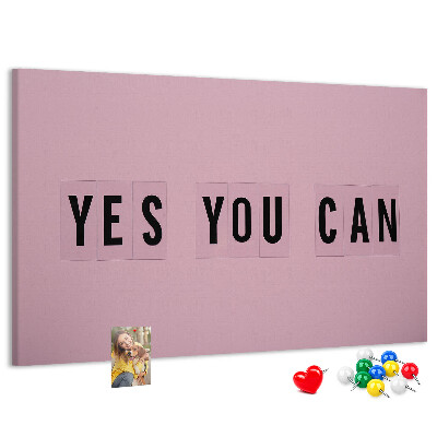 Nástěnka Téma pozitivního myšlení a motivace.