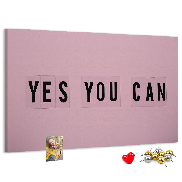 Nástěnka Téma pozitivního myšlení a motivace.
