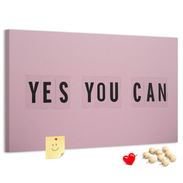 Nástěnka Téma pozitivního myšlení a motivace.