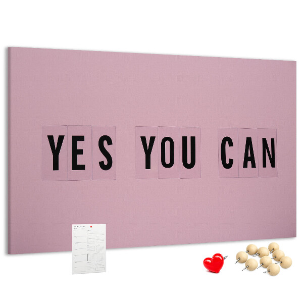 Nástěnka Téma pozitivního myšlení a motivace.