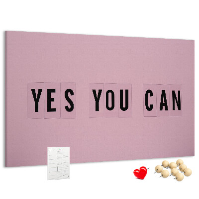 Nástěnka Téma pozitivního myšlení a motivace.
