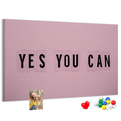 Nástěnka Téma pozitivního myšlení a motivace.