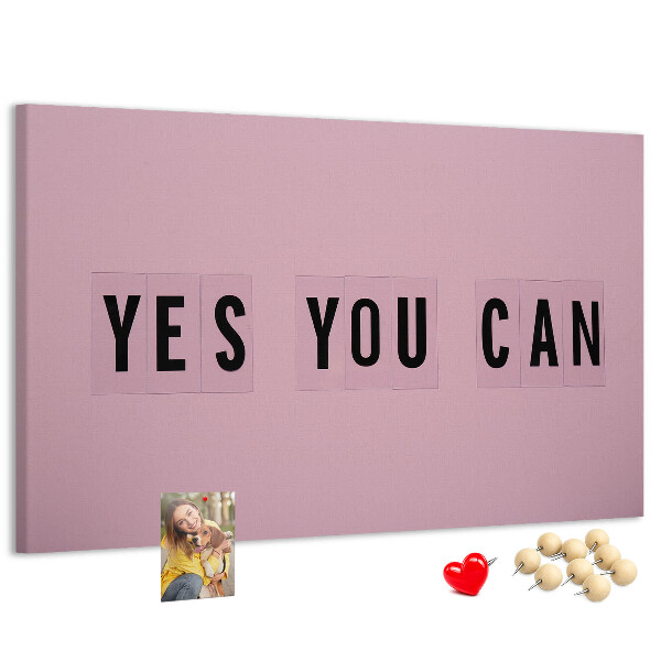 Nástěnka Téma pozitivního myšlení a motivace.
