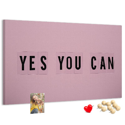 Nástěnka Téma pozitivního myšlení a motivace.