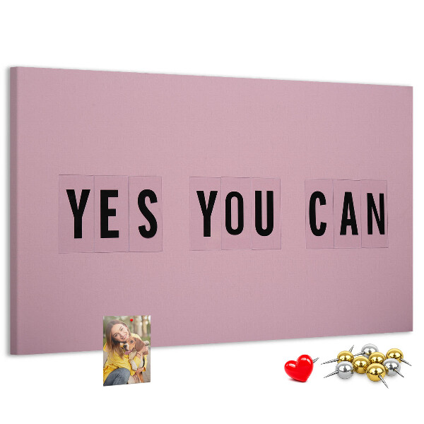 Nástěnka Téma pozitivního myšlení a motivace.