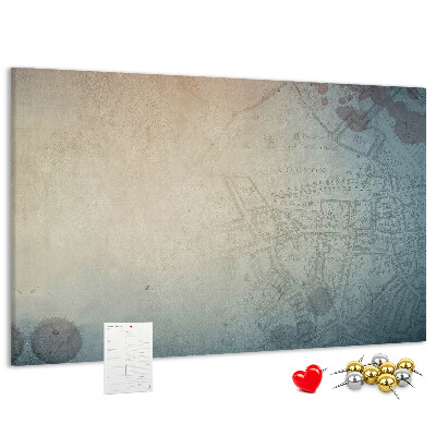 Nástěnka Stará mapa s jemnými skvrnami