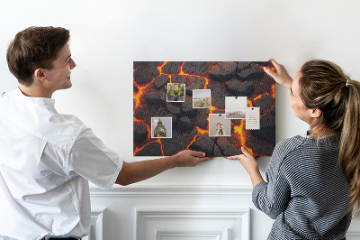 Nástěnka Sopečné horniny s tekoucí lávou