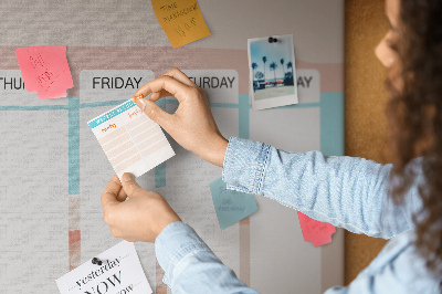 Nástěnka Týdenní diář s letní plážovou tématikou