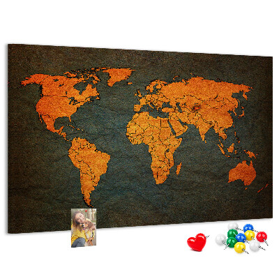 Nástěnka Mapa starověkého světa v odstínech hnědé