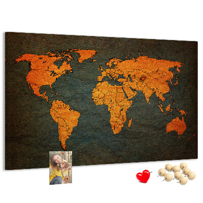 Nástěnka Mapa starověkého světa v odstínech hnědé
