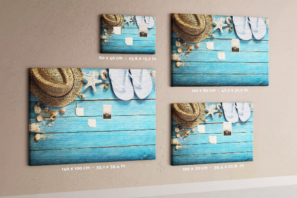 Nástěnka Letní doplňky na pláž na slunci