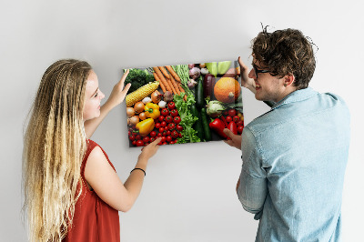 Magnetická tabule na zeď čerstvá zelenina