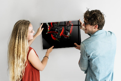Magnetická tabule na zeď v provedení papriky ve vodě