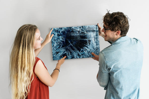 Magnetická tabule na zeď v provedení zamrzlá zeď