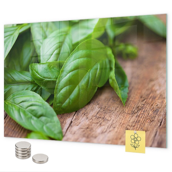 Bazalkové listy magnetická tabule