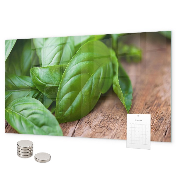 Bazalkové listy magnetická tabule