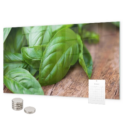 Bazalkové listy magnetická tabule