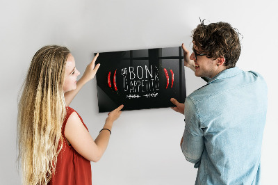 Magnetická tabule s nápisem Dobrou chuť