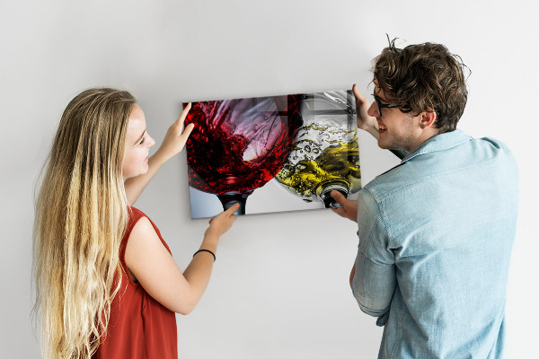Magnetická tabule na zeď sklenice na víno